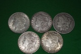 5 MORGAN SILVER DOLLARS