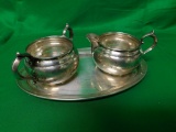 GORHAM STERLING SILVER SUGAR AND CREAMER SET