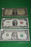 3 VINTAGE US BILLS