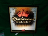 BUDWEISER SELECT LIGHTED BEER SIGN