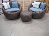 3 PIECE SUNBRELLA PATIO SET