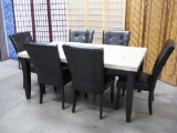 MODERN MARBLE TOP DINING SUITE