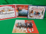 4 TIN BUDWEISER SIGNS