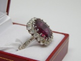 14K YELLOW GOLD RUBY AND DIAMOND RING