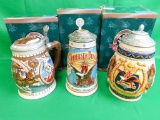 3 ANHEUSER BUSCH COLLECTOR SERIES MUGS