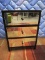 BLACK 3 DRAWER CHEST WITH MIRRORS