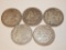 5 MORGAN SILVER DOLLARS