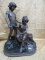 BOY AND GIRL BRONZE SCULPTURE