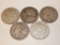 5 MORGAN SILVER DOLLARS