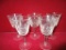 5 VINTAGE WATERFORD LISMORE GLASSES