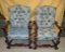 BEAUTIFUL PAIR OF BLUE CHAIRS