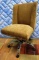 BROWN FABRIC OFFICE CHAIR