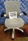WHITE AND GREY MESH OFFICE CHAIR