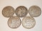 5 MORGAN SILVER DOLLARS