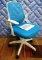 BLUE AND WHITE OFFICE CHAIR