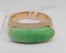 18KT YELLOW GOLD JADE RING