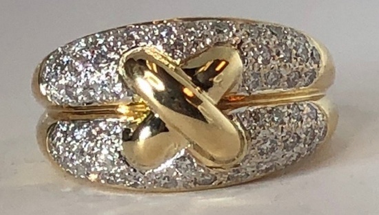 18KT YELLOW GOLD DIAMOND RING