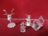 4 SWAROVSKI CRYSTAL FIGURES