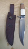 BONE AND WOOD HANDLED KNIFE