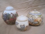 3 JARDINIA HARMONY KINGDOM VASES