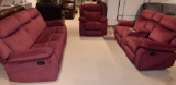 BRAND NEW ULTRA PLUSH RED LIVING ROOM SUITE