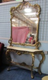 LARGE ITALIAN CONSOLE WITH MIRROR