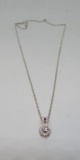 14KT WHITE GOLD DIAMOND NECKLACE