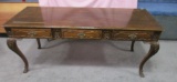 LONG 3 DRAWER ANTIQUE DESK