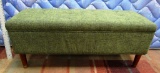 GREEN UPHOLSTERED STORAGE CHEST