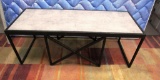 COFFEE TABLE WITH 2 STOOLS