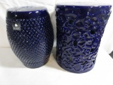 2 NEW BLUE GARDEN STOOLS