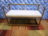 GOLD FRAME PADDED BED BENCH