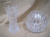 2 CRYSTAL VASES