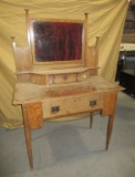 ANTIQUE VANITY WITH MIRROR