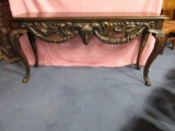 LARGE ANTIQUE CARVED CONSOLE