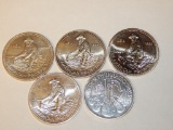 5-1OZ SILVER ROUNDS