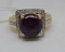 18KT YELLOW GOLD RUBY AND DIAMOND RING