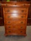 BROWN TALL BOY DRESSER