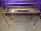 NEW 2 PC GOLD METAL SOFA TABLES