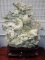 LARGE HEAVILY DETAILED JADE DRAGON SCULPTURE