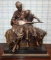 VINTAGE WOMAN AND CHILD BRONZE SCULPTURE