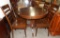ROUND WOOD DINING TABLE AND 4 CHAIRS