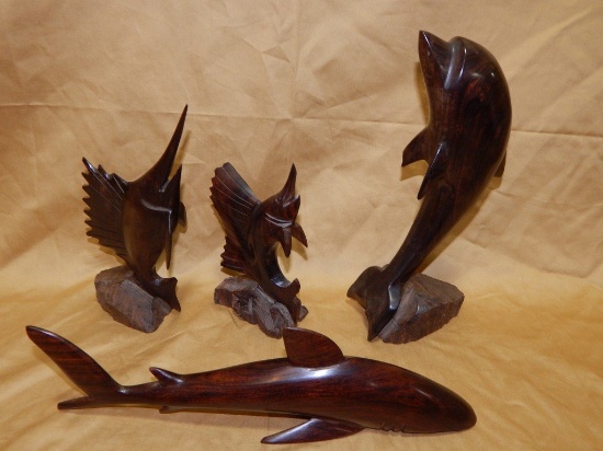 4 IRONWOOD OCEAN ANIMALS