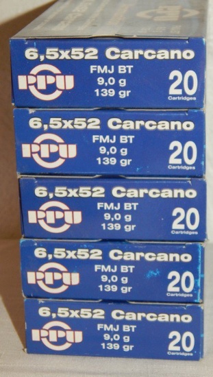 100 ROUNDS 6.5X52 CARCANO AMMO