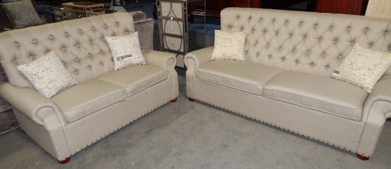 BRAND NEW WHITE COUCH AND LOVESEAT SET