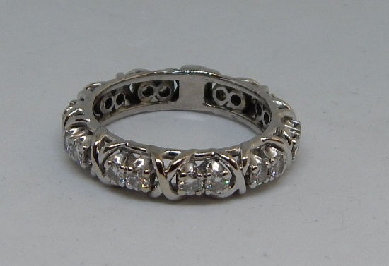 14KT WHITE GOLD ETERNITY BAND