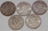 5 MORGAN SILVER DOLLARS