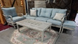 NEW SUNBRELLA BLUE PATIO SET