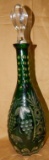 BOHEMIAN EMERALD CRYSTAL DECANTER