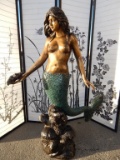 LARGE BRONZE MERMAID WATER FEATURE SCULPTURE